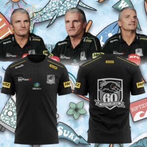 Penrith Panthers Panther Mascot 60 Seasons Commemorative Shirt.jfif