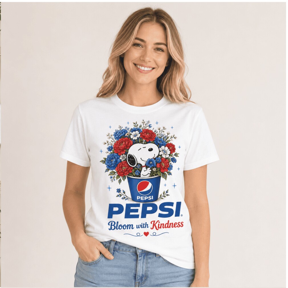 Pepsi Cola Beverage Snoopy Floral Cup Bloom With Kindness Shirt Pepsi Cola Beverage Snoopy Floral Cup Bloom With Kindness Shirt