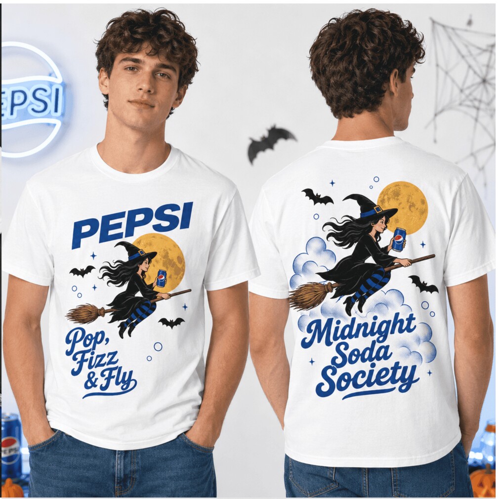 Pepsi Midnight Soda Society Pop Fizz Fly Flying Witch Shirt Pepsi Midnight Soda Society Pop Fizz Fly Flying Witch Shirt