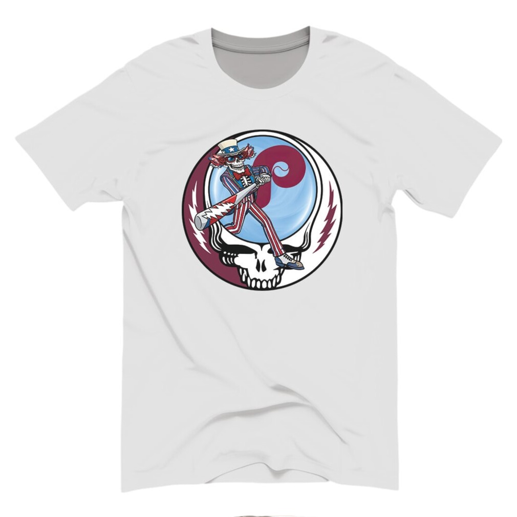 Philadelphia Baseball Grateful Skull Uncle Sam Shirt Philadelphia Baseball Grateful Skull Uncle Sam Shirt