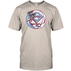 Philadelphia Baseball Skeleton Uncle Sam Team Logo Shirt