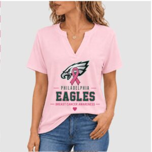 Philadelphia Eagles Pink Ribbon Faith Over Fear Breast Cancer Shirt
