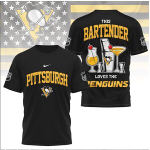 Pittsburgh Penguins Bartender Cocktail Drink Hockey Shirt