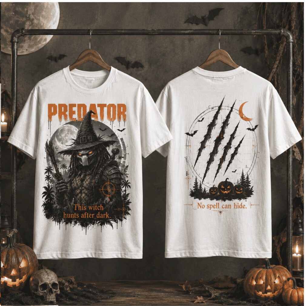 Predator Alien Hunter Witch Hunts After Dark Halloween Shirt Predator Alien Hunter Witch Hunts After Dark Halloween Shirt
