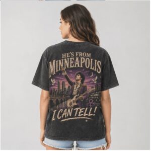 Prince Guitar Hes From Minneapolis I Can Tell Retro Shirt