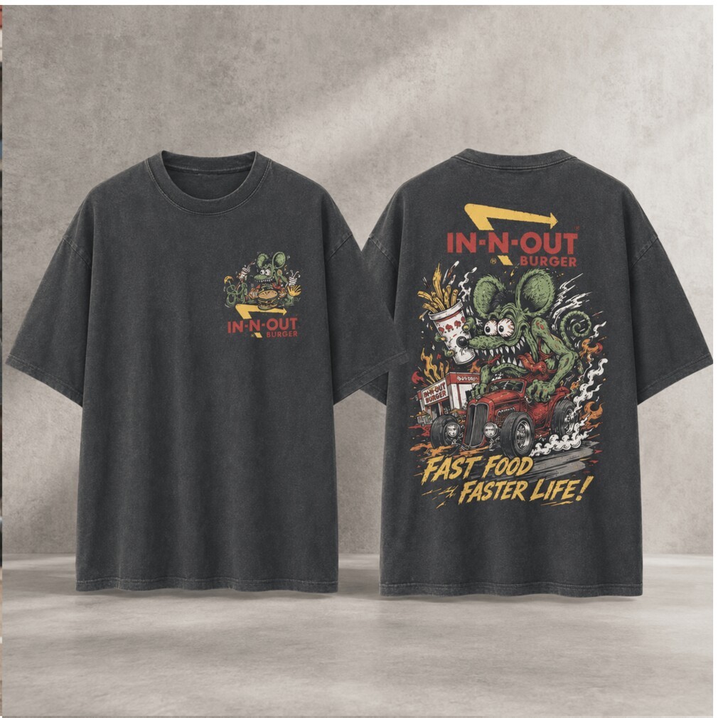 Rat Fink Retro Burger Monster Hot Rod Fast Food Faster Life Shirt Rat Fink Retro Burger Monster Hot Rod Fast Food Faster Life Shirt