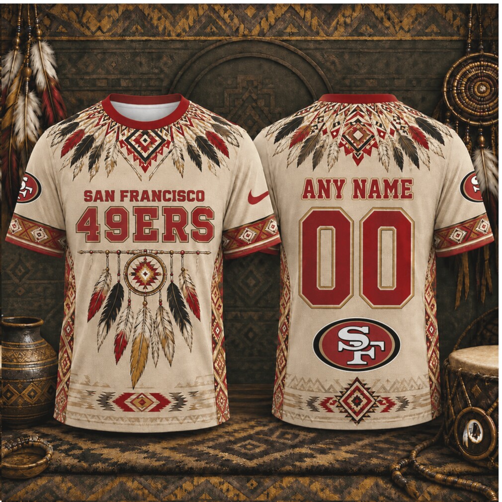 San Francisco 49ers Dreamcatcher Feathers Tribal Pattern Shirt San Francisco 49ers Dreamcatcher Feathers Tribal Pattern Shirt