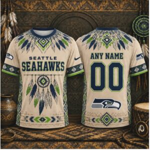 Seattle Seahawks Dreamcatcher Feathers Tribal Pattern Shirt
