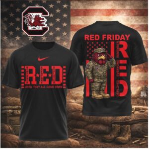 South Carolina Gamecocks Mascot Military Salute Red Friday Shirt