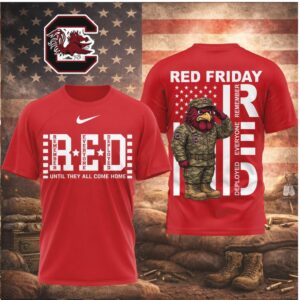 South Carolina Gamecocks Mascot Military Salute Red Friday Shirt