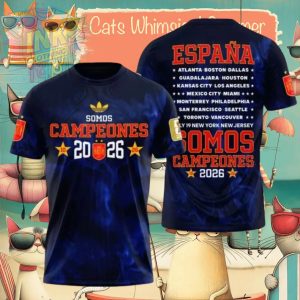 Spain Soccer Somos Campeones Host Cities Blue Shirt