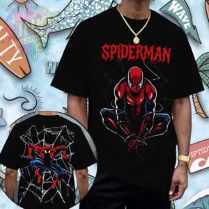 Spider Man Web Trap Gothic Logo Dark Edgy Graphic Shirt.jfif
