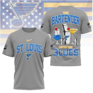 St. Louis Hockey Bartender Loves The Blues Shirt
