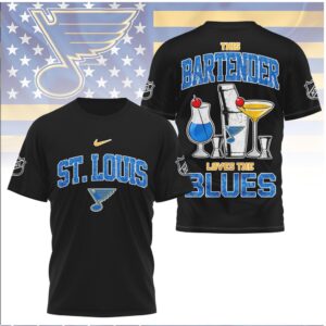 St. Louis Hockey Bartender Loves The Blues Shirt