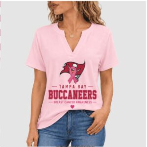 Tampa Bay Buccaneers Ribbon Faith Over Fear Breast Cancer Shirt
