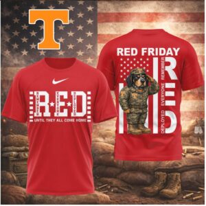 Tennessee Volunteers Mascot Military Salute Red Friday Shirt