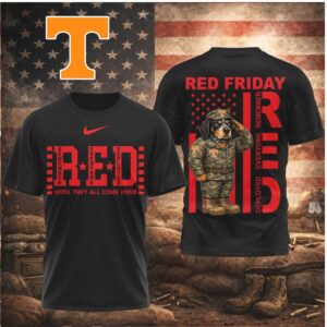 Tennessee Volunteers Mascot Military Salute Red Friday Shirt