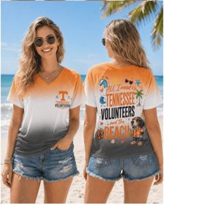 Tennessee Volunteers Smokey Dog Beach Ombre Shirt
