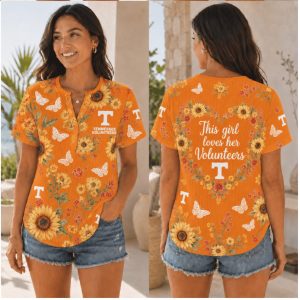 Tennessee Volunteers Sunflower Butterfly Floral Shirt
