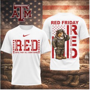 Texas A&M Aggies Mascot Military Salute Red Friday Veteran Shirt