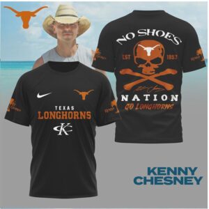 Texas Longhorns Skull Crossbones No Shoes Nation Shirt