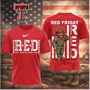 Texas Tech Red Raiders Mascot Military Salute Red Friday Shirt