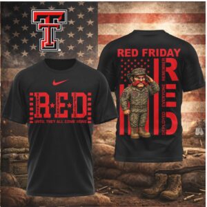 Texas Tech Red Raiders Mascot Military Salute Red Friday Shirt