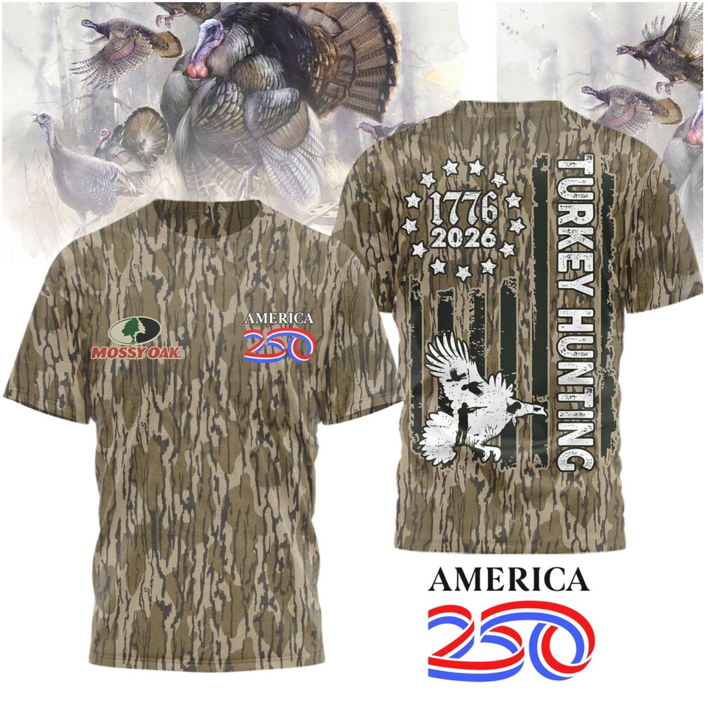 Turkey Hunting American Flag Mossy Oak Camo Shirt Turkey Hunting American Flag Mossy Oak Camo Shirt