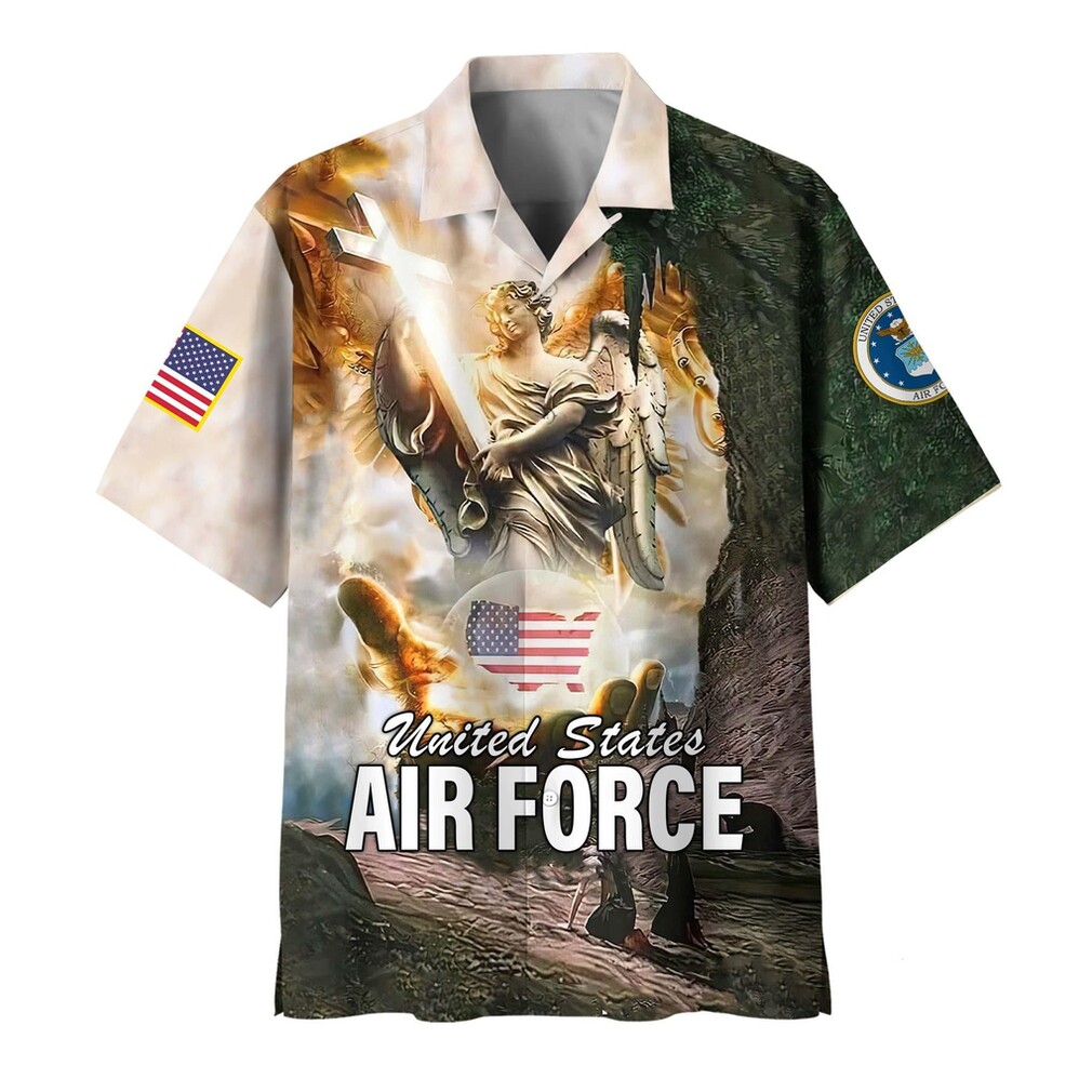 US Air Force Angel Cross Patriotic Shirt US Air Force Angel Cross Patriotic Shirt