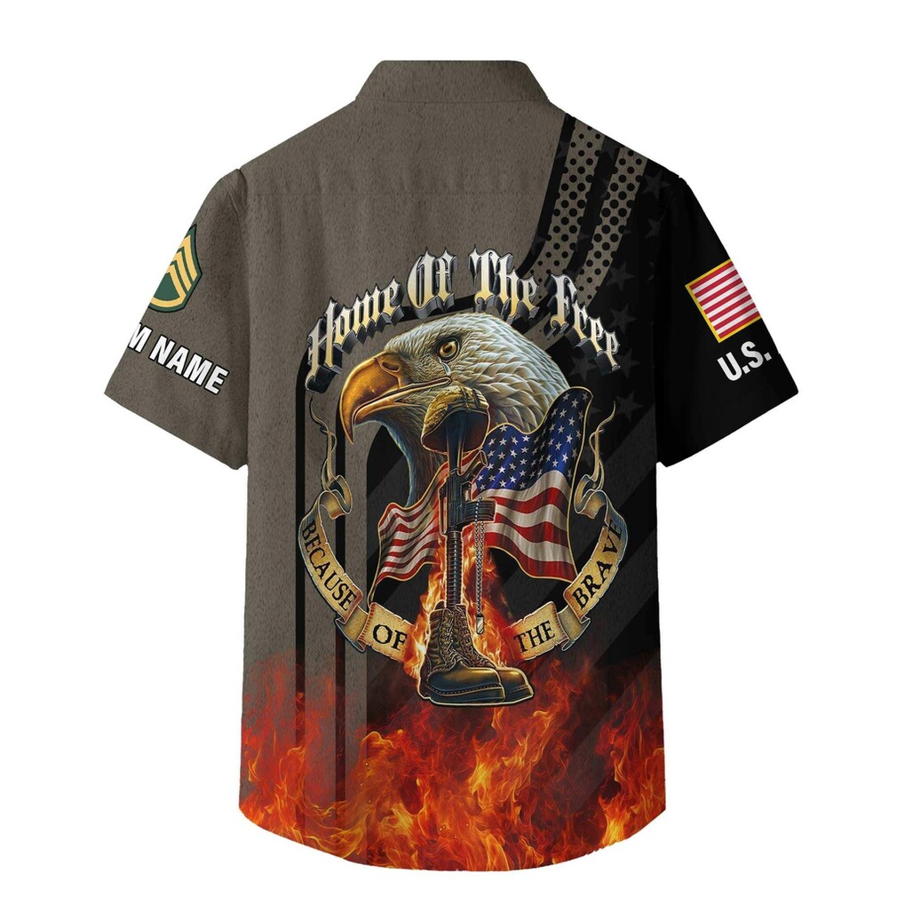 US Army Eagle American Flag Fire Shirt US Army Eagle American Flag Fire Shirt