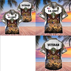 US Army Eagle This We'll Defend Veteran Patriotic Button Down Shirt