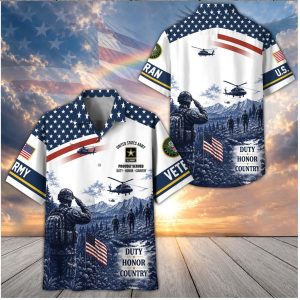 US Army Soldier Saluting Patriotic Duty Honor Shirt