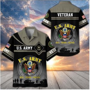 US Army Veteran Duty Honor Country Patriotic Men's Shirt