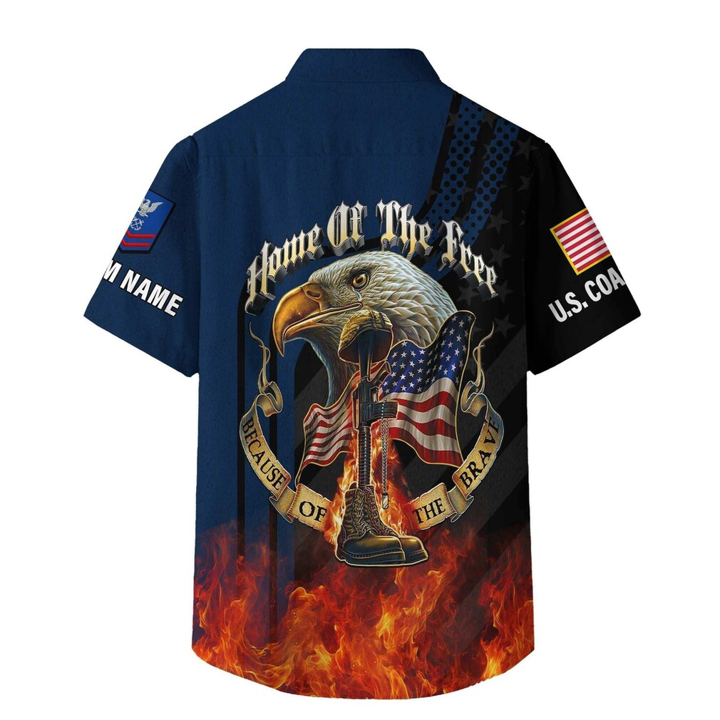 US Coast Guard Eagle American Flag Fire Shirt US Coast Guard Eagle American Flag Fire Shirt