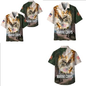 US Marine Corps Angel Cross Patriotic Shirt