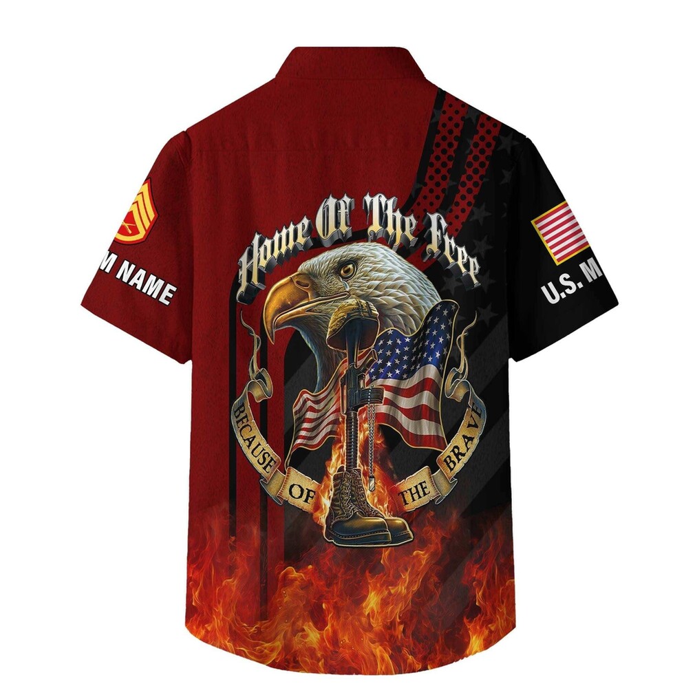 US Marines Eagle American Flag Fire Shirts US Marines Eagle American Flag Fire Shirts