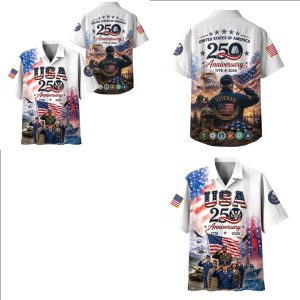 USA 250th Anniversary Veteran American Flag Shirt