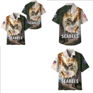 United States Seabees Angel Cross Military Shirt