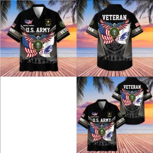 Us Army Veteran American Flag Military Honor Patriotic Shirt