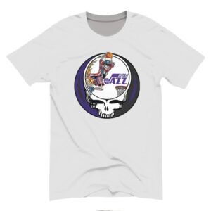 Utah Jazz Basketball Skeleton Uncle Sam Sports Shirt