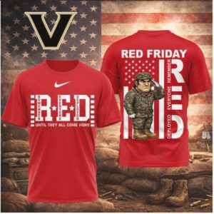 Vanderbilt Commodores Mascot Military Salute Red Friday Shirt