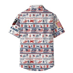 Veteran America 250th Anniversary Patriotic Military Shirt