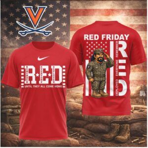 Virginia Cavaliers Mascot Military Salute Red Friday Veteran Shirt