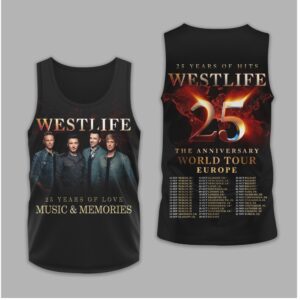 Westlife Boy Band Anniversary Tour Music Concert Shirt