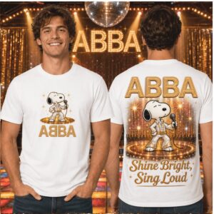 ABBA Snoopy Retro Disco Dancing Concert Tour Shirt