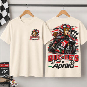 Aprilia Motorcycle Beaver Mascot Racing Speed Shirt