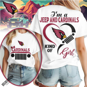 Arizona Cardinals Jeep Heartbeat Kind Of Girl Shirt