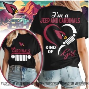 Arizona Cardinals Jeep Heartbeat Kind Of Girl Shirt