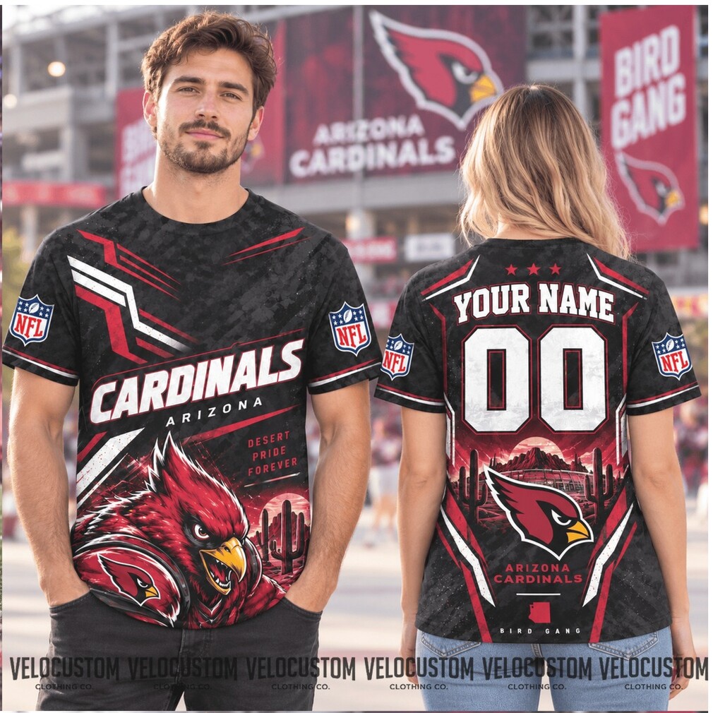 Arizona Cardinals Mascot Desert Custom Name Football Shirt Arizona Cardinals Mascot Desert Custom Name Football Shirt