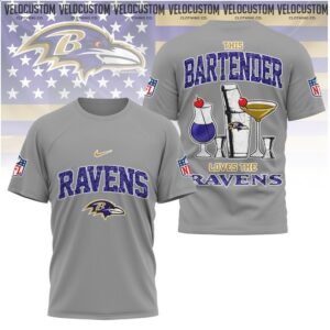 Baltimore Ravens Bartender Cocktail Drink Fan Shirt